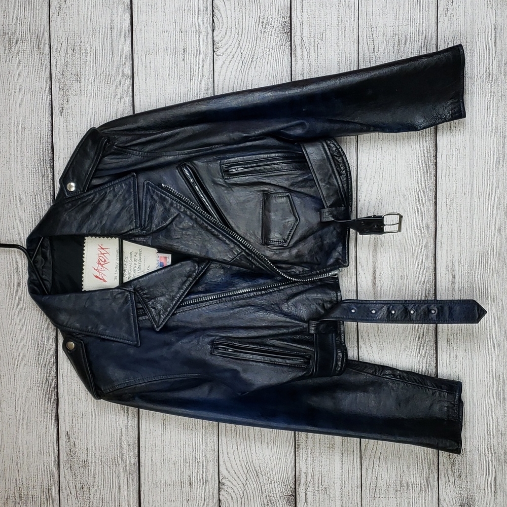 LA Roxx Vintage Leather Moto Jacket